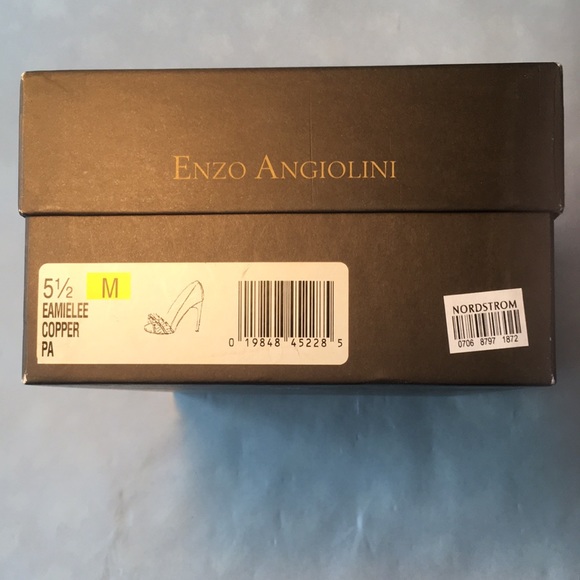 Enzo Angiolini Eamielee Copper Opened Toe Heels - Picture 4 of 6